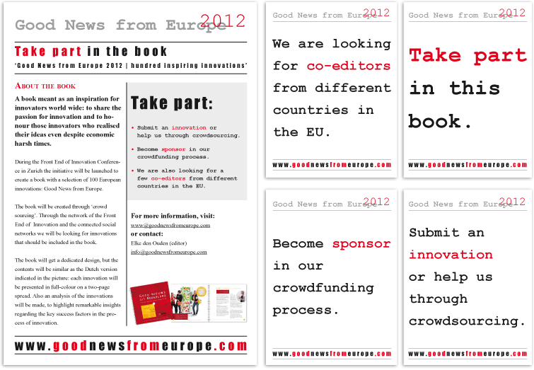 leaflet en posters: Good News from Europe