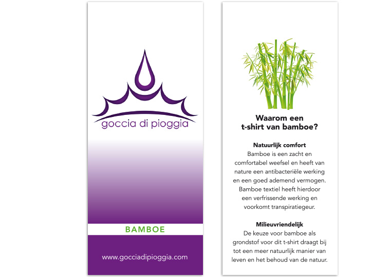 kledinglabel: Goccia di Pioggia