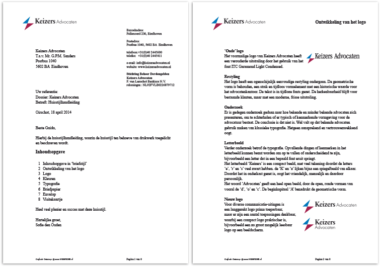 huisstijl: Keizers Advocaten