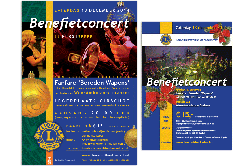 flyer: Lions Best Oirschot, Benefietconcert