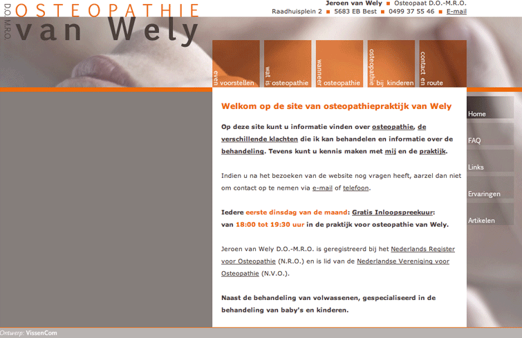 website: Osteopathie Van Wely