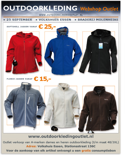 advertentie: Outdoorkleding Outlet